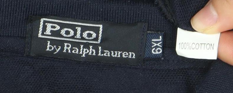 Ralph Lauren Men's Blue 6XL Cotton Polo Shirt Big & Tall