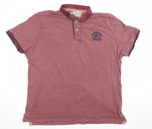 Drift King Men’s Red 2XL Classic Polo Shirt 100% Cotton
