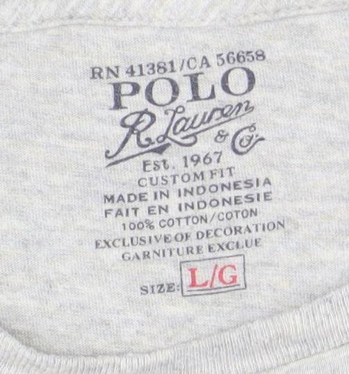 Polo Ralph Lauren Men’s Grey Short Sleeve Cotton Crew Neck T-Shirt Size L