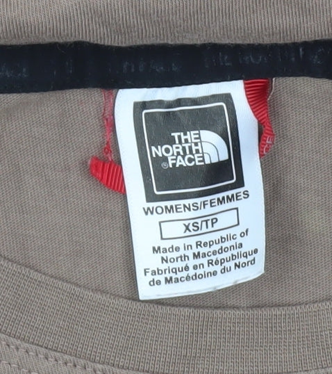 The North Face Womens Brown XS Short Sleeve Cotton T-Shirt