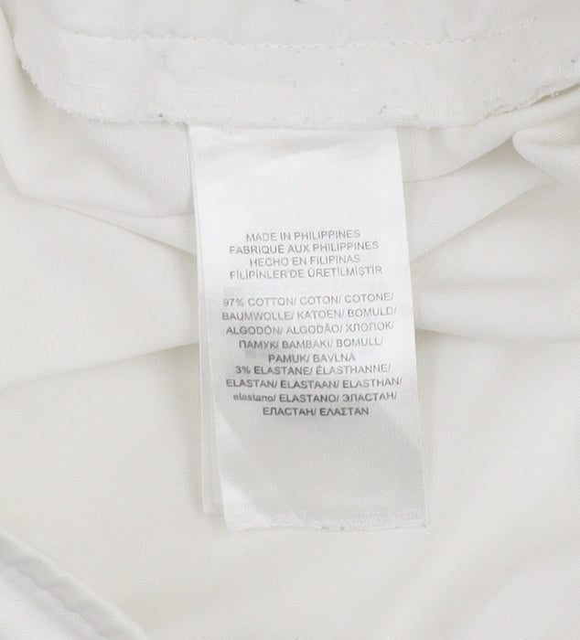 Lauren Ralph Lauren Women's White Chino Shorts Size 10 Stretch Cotton