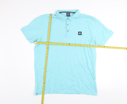 Lerros Mens Blue XL Cotton Elastane Short Sleeve Polo Shirt