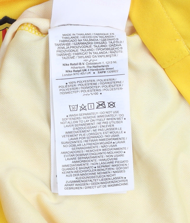 Nike Boys Yellow FC Barcelona Dri-FIT Football Shirt M 137-147cm