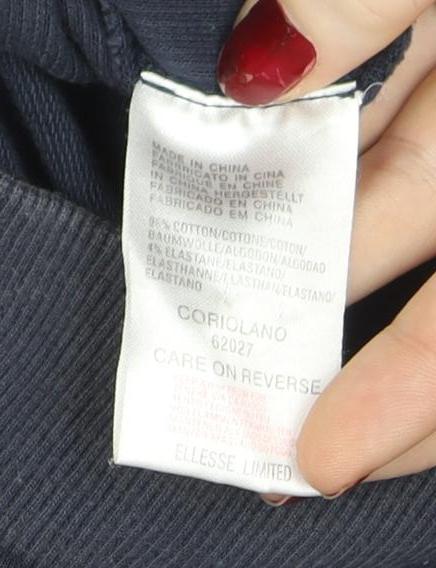 Ellesse Womens Blue Full Zip Hooded Jumper L Sports Casual