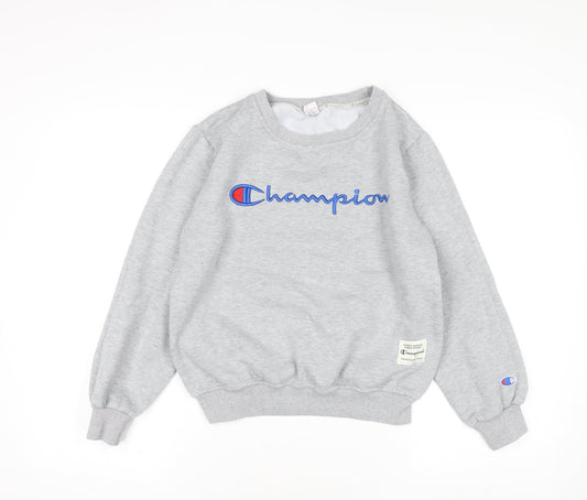 Womens UK M Regular Champion Grey Pullover Sweatshirt