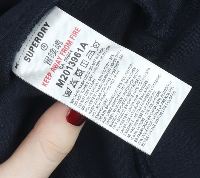 Superdry Men's Blue 1/4 Zip Pullover Sweatshirt Size L