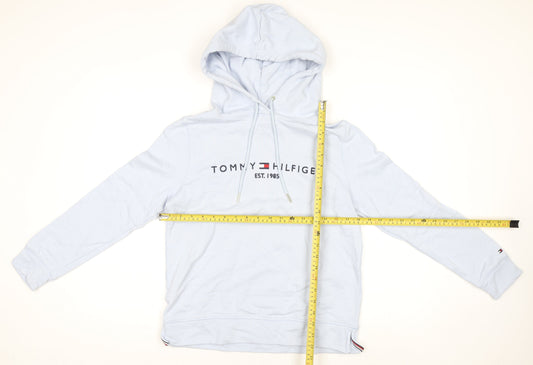 Tommy Hilfiger Women's Light Blue Hooded Pullover Sweatshirt Size M