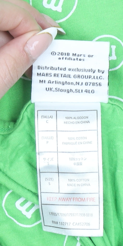 M&M's World Women's Green Racerback Tank Top Size S Cotton Summer