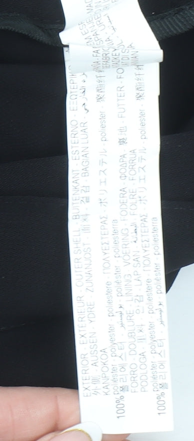 ZARA Women Black High Rise Short Skort with Bow Detail Size S 8