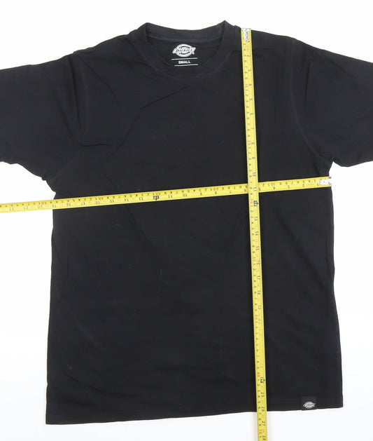 Dickies Men's Black Small Crew Neck Cotton Short Sleeve T-Shirt