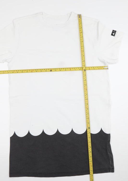 Adidas Women's Black White Colourblock T-Shirt Dress M