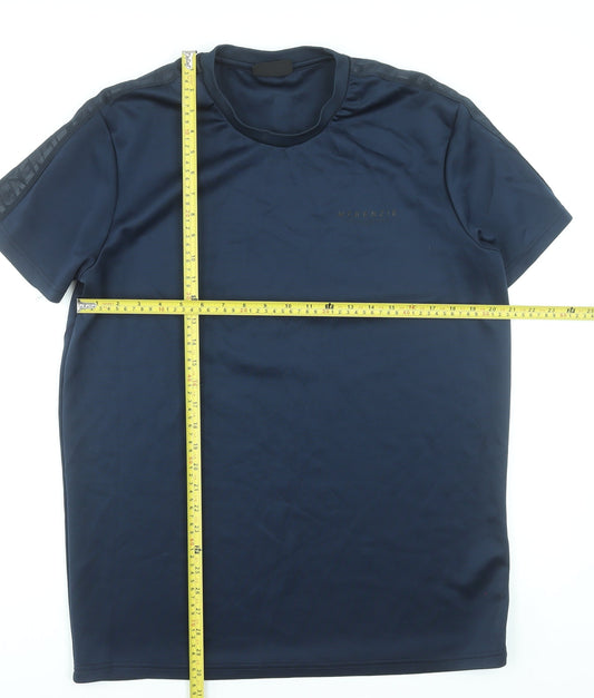 McKenzie Men's Blue Crew Neck Short Sleeve Regular Fit T-Shirt Size L