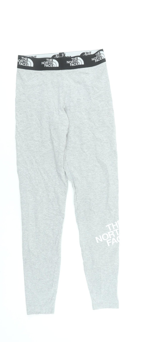 The North Face Womens Grey XS Leggings Cotton Blend Stretch Activewear