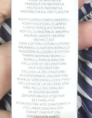 Ralph Lauren Girls Blue Striped Cotton Shirt Dress 4 Years