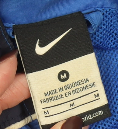 Nike Men’s Blue M Windbreaker Jacket Lightweight Zip Sports Coat