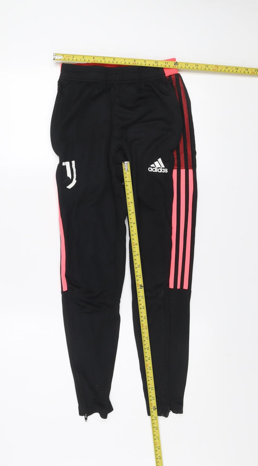 Adidas Womens Black XS Track Pants Tapered Sports Trousers