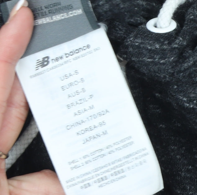 Womens UK S Regular New Balance Black Full Zip Hoodie