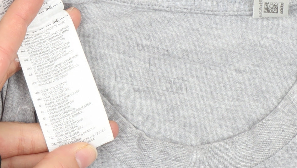 Adidas Men's Grey Short Sleeve Crew Neck Classic T-Shirt Size L