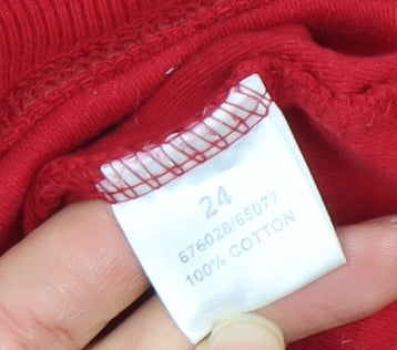 MK Women’s Red Full Zip Hoodie Size 24 Cotton Casual