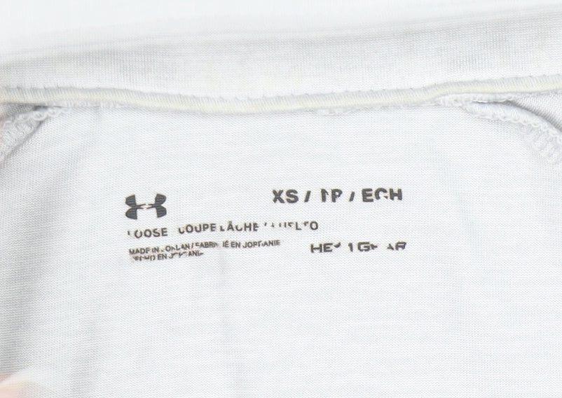 Womens UK XS Regular Under armour White Pullover Sweatshirt
