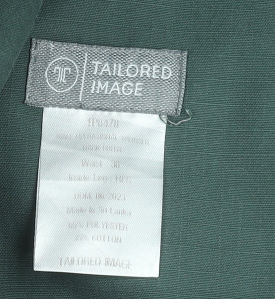 Tailored Image Men's Green Cargo Trousers 30W 31L Cotton Workwear