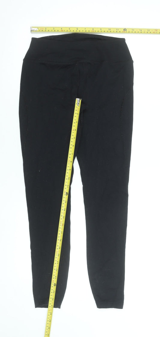 MP Women's Black Medium Leggings Nylon Elastane Stretch Activewear
