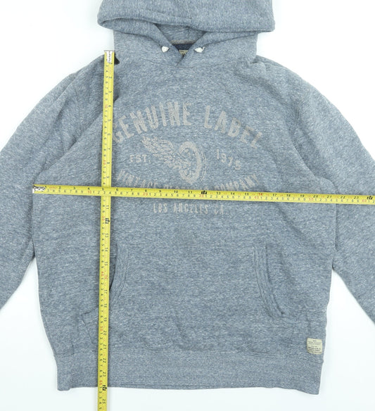 Mens UK L Regular JACK & JONES Grey Pullover Hoodie