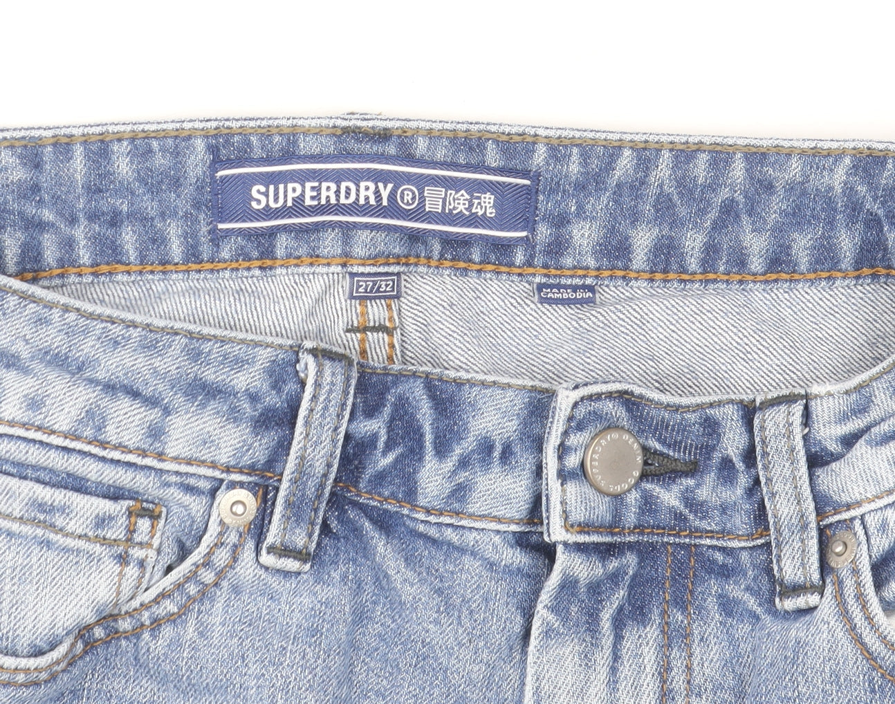Superdry Womens Blue High Rise Mom Jeans Size 10 Regular Fit