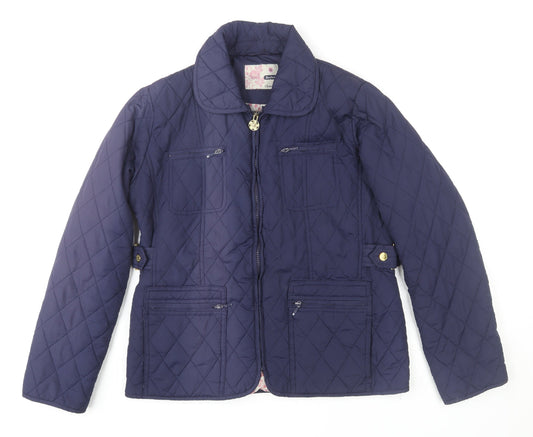 Womens UK Size 12 Regular Champion Blue Polyester Jacket