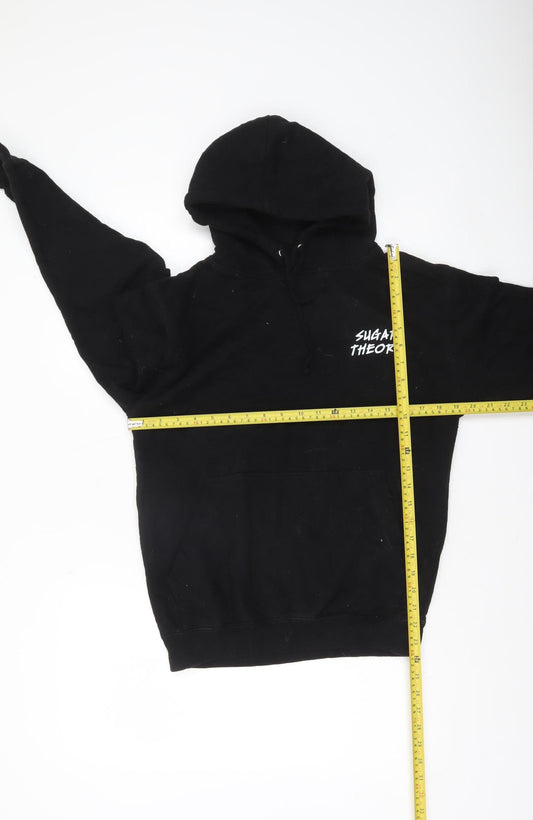 Sugar Theory Men’s Black Pullover Hoodie Size S Skeleton Graphic