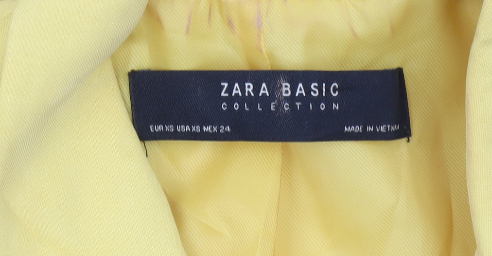 Zara Women’s Yellow Double-Breasted Blazer Jacket XS