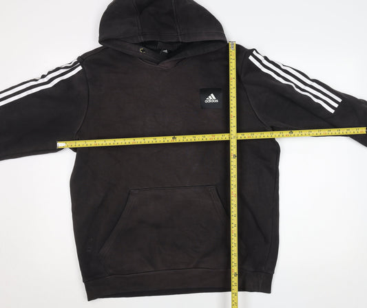 Adidas Womens Black Hoodie Size 2XL Pullover Hooded Sweatshirt