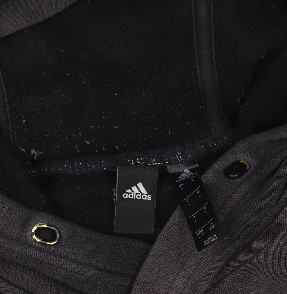 Adidas Womens Black Hoodie Size 2XL Pullover Hooded Sweatshirt