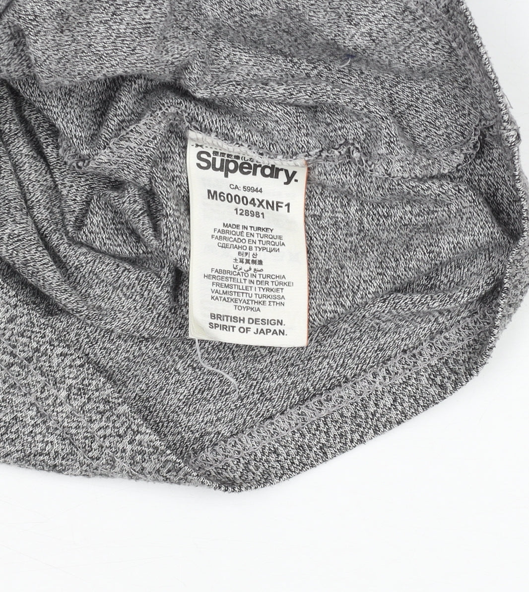 Superdry Men's Grey Track & Field Long Sleeve Slim Fit Top S