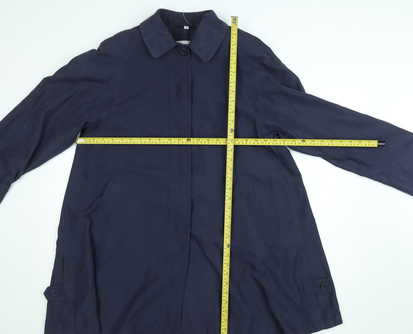 Dannimac Women's Blue Mid-Length Rain Coat S Water Resistant