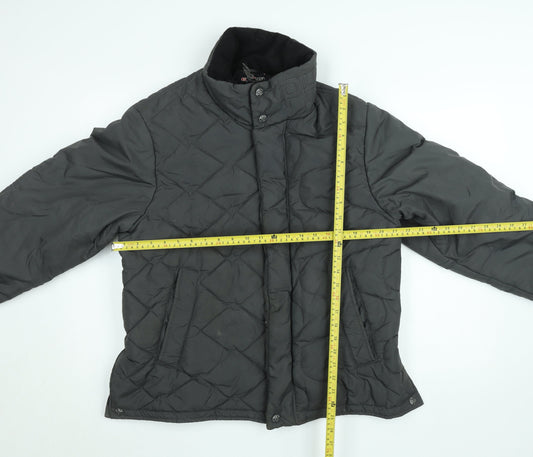 Phat Farm Men's Black Quilted Nylon Winter Jacket Size S