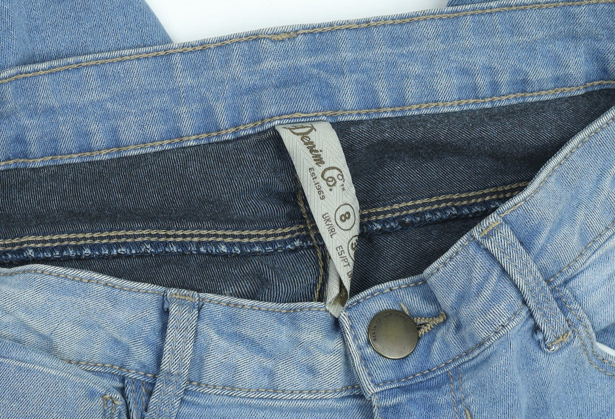 Additional view of Denim Co. women’s blue, size UK 8, skinny stretch jeans