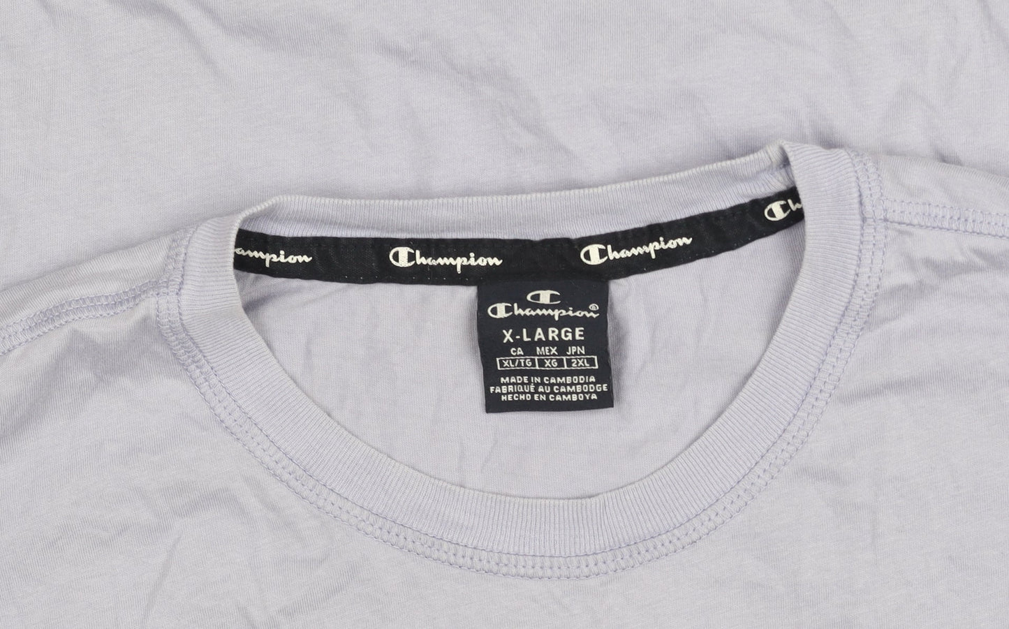 Champion Women’s Blue XL Basic Cotton Short Sleeve T-Shirt