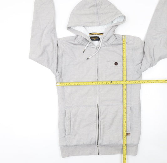 Mens UK S Regular Billabong Grey Full Zip Hoodie