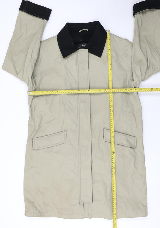 Dennis Basso Men's Beige Mid-Length Rain Coat Jacket M
