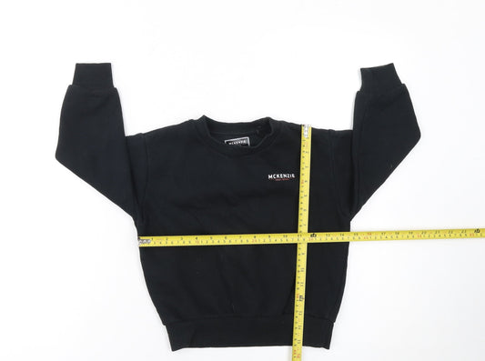 McKenzie Boys Black Crew Neck Pullover Sweatshirt 5-6 Years