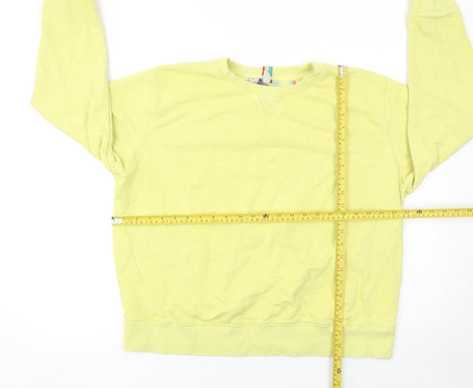 Womens UK 16 Regular Joules Yellow Pullover Sweatshirt