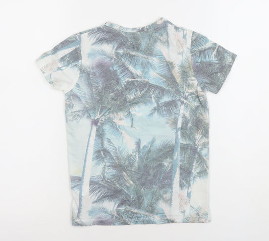 Rebel by Primark Boys Blue Soul Surfer Palm Print T-Shirt 7-8 Years