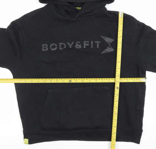 Body&Fit Women's Black Pullover Hoodie XS Fleece Cotton Blend Classic Fit