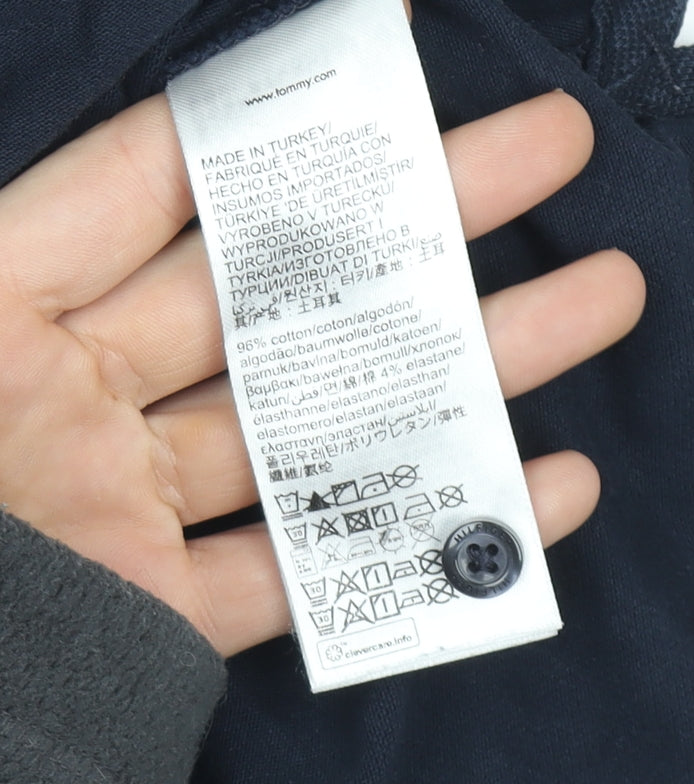 Tommy Hilfiger Men's Blue Slim Fit Polo Shirt L Short Sleeve