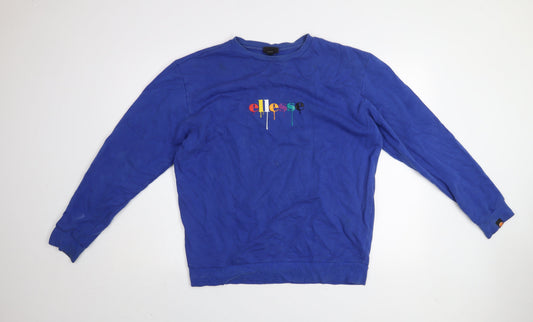 Mens UK M Regular ellesse Blue Pullover Sweatshirt