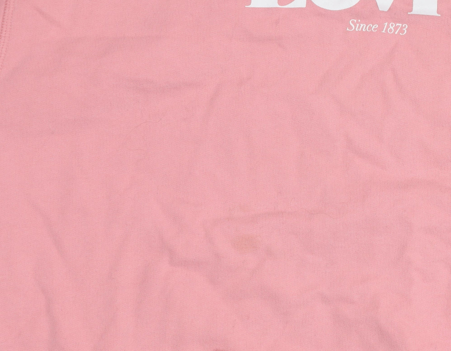 Levi's Women's Pink Logo Pullover Sweatshirt L Cotton Blend