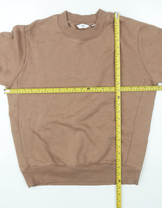 Next Men's Beige Crew Neck Pullover Sweatshirt Size S