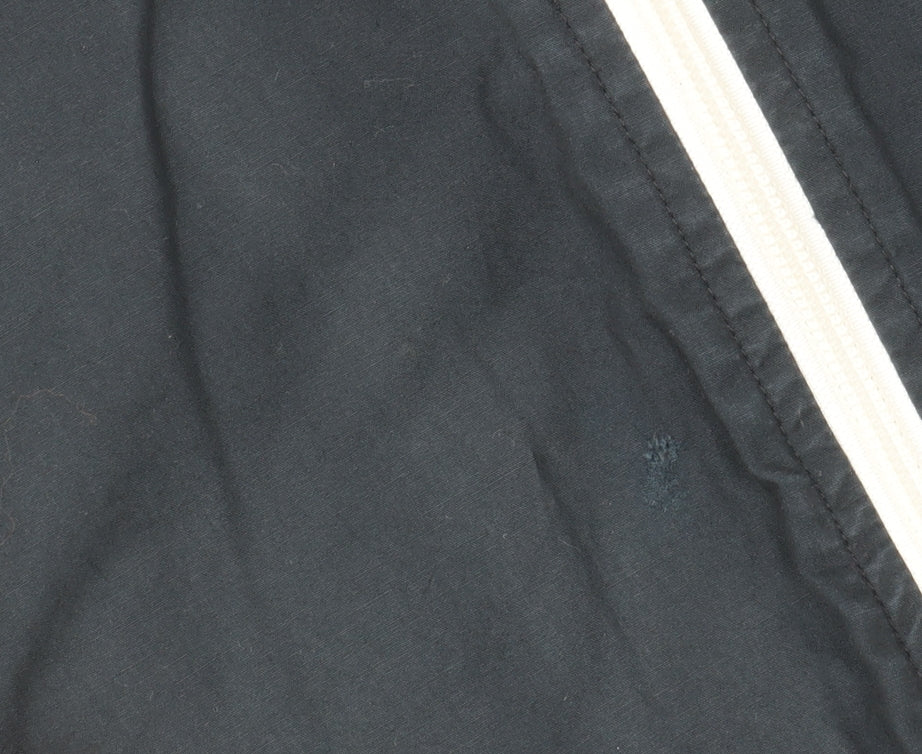 Fred Perry Men's Black Bomber Jacket M Cotton Nylon Full Zip