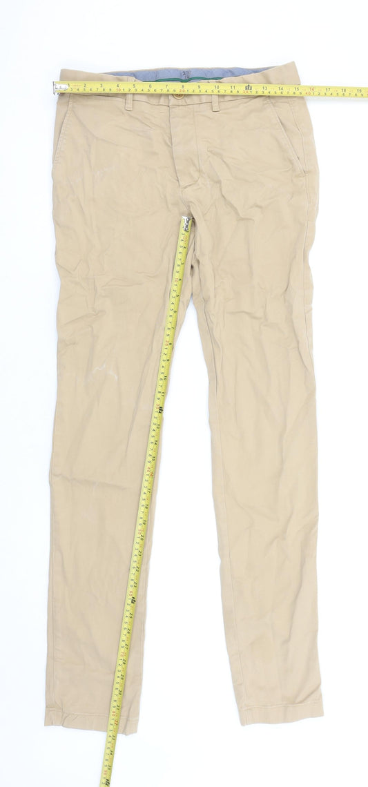 Tommy Hilfiger Men's Beige Slim Fit Chino Trousers 30x34